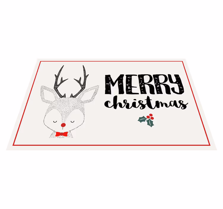 Christmas placemat with merry reindeer design - TenStickers