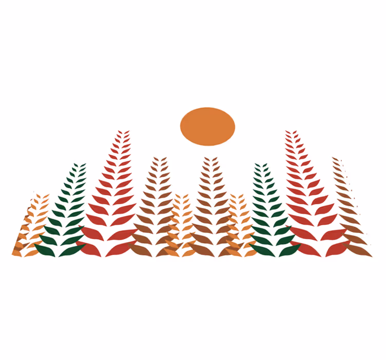Modern placemat with stylish leaf design - TenStickers
