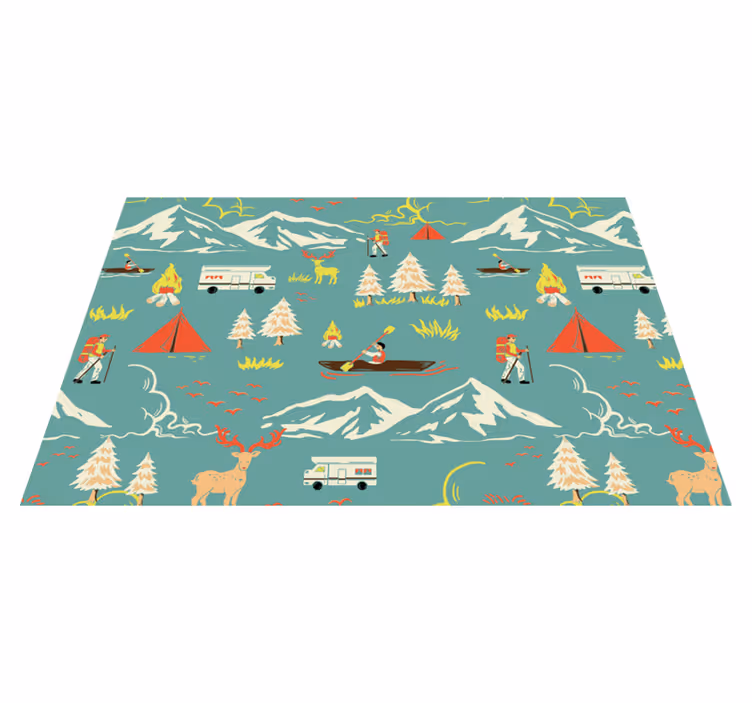 Children placemat outdoor adventure design - TenStickers