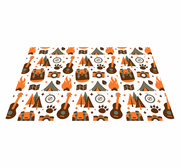 Children placemat camping adventure set - TenStickers