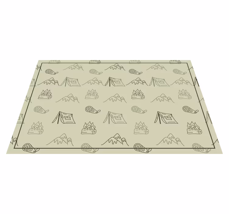 Original placemat camping adventure gear - TenStickers