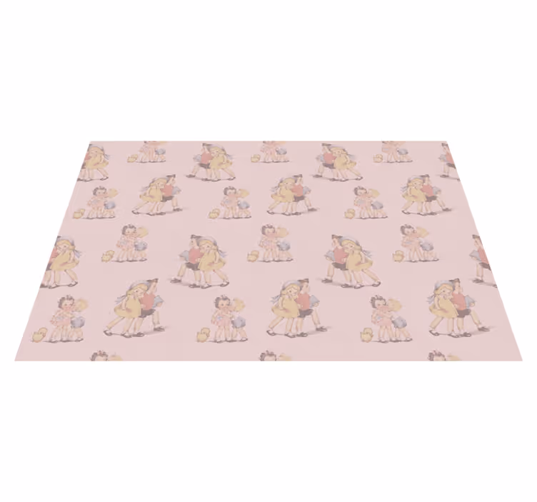 Children placemat with classic kid illustrations - TenStickers