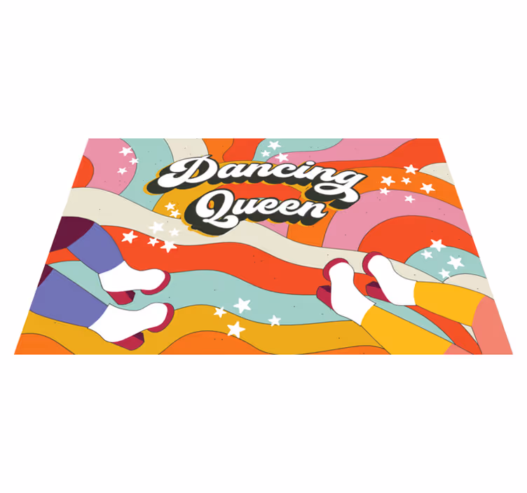 Placemat with quote cheerful footprints showcase - TenStickers