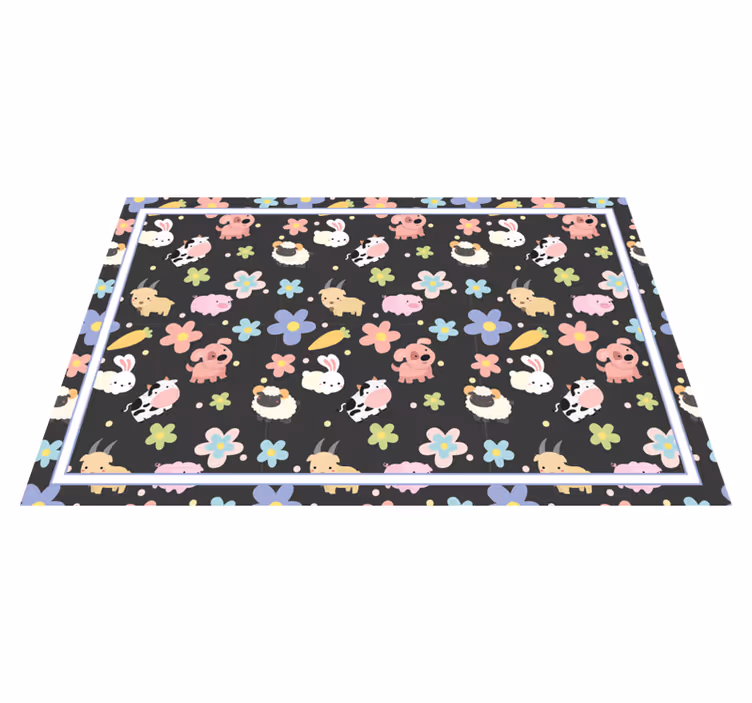 Children placemat with delightful creature art - TenStickers