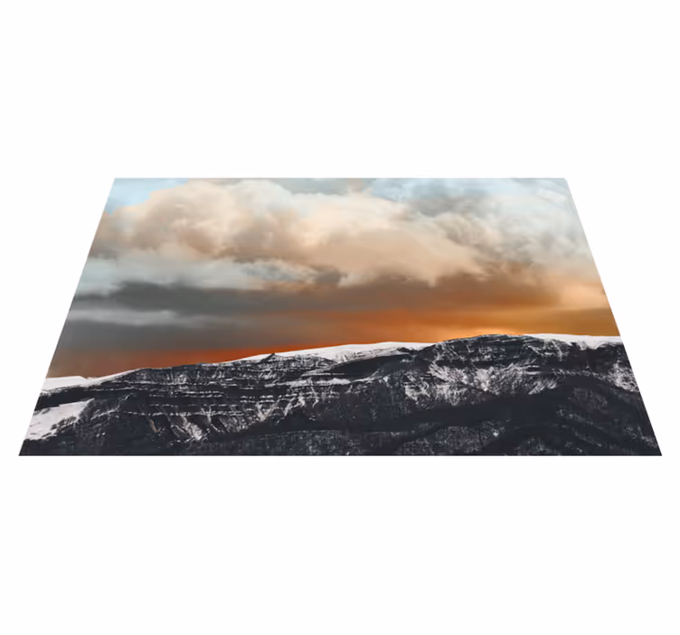 Mountain sunset horizon placemat - TenStickers
