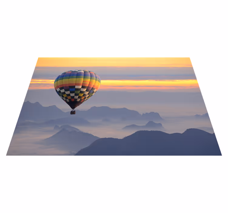 Hot air balloon aesthetic colours  placemats - TenStickers