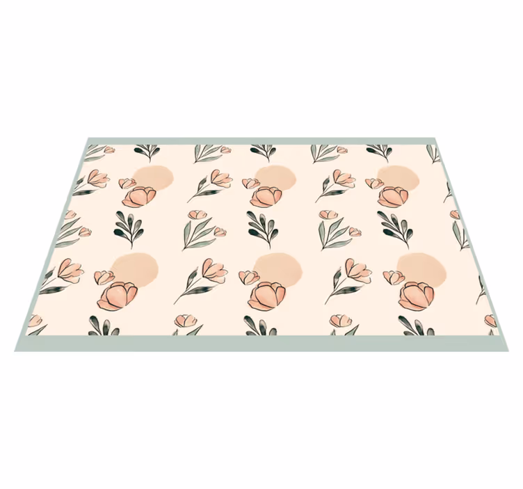 Original placemat floral motif design - TenStickers