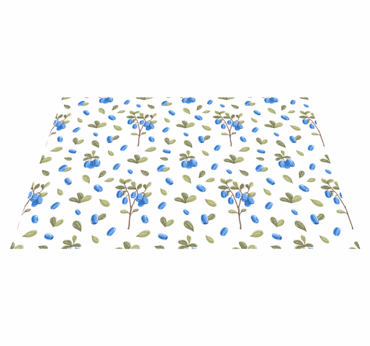 Botanical blue pattern placemat - TenStickers