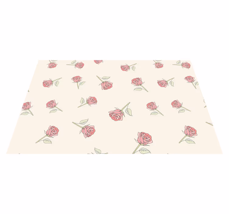 Original placemat roses floral design - TenStickers