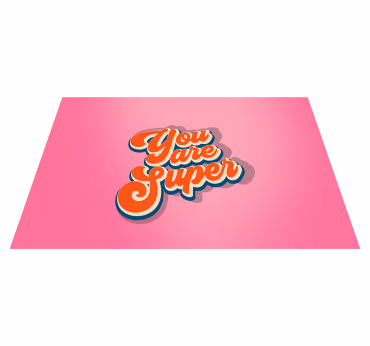 Placemat with quote believe in yourself - TenStickers