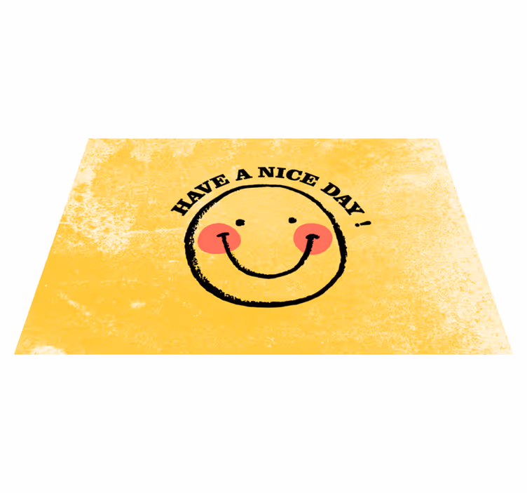 Placemat with quote smiling face, stay positive - TenStickers