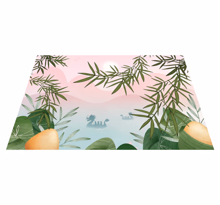 Children placemat enchanted jungle scene - TenStickers
