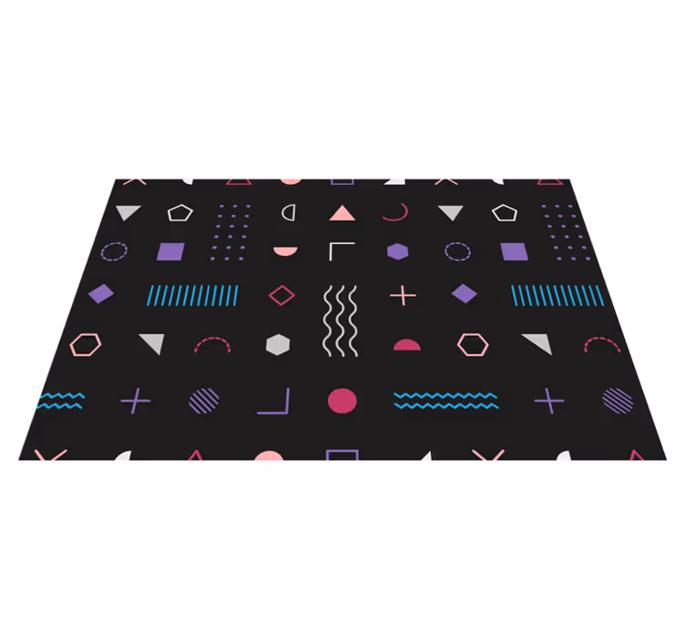 Multicoloured retro  Vinyl placemats - TenStickers