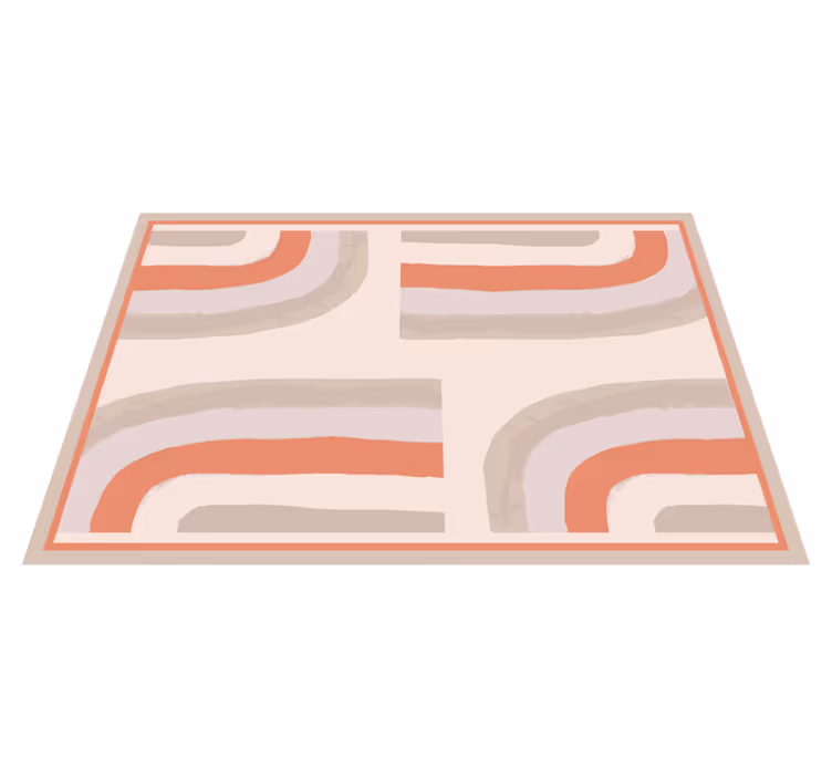 Modern placemat with colorful curved designs - TenStickers
