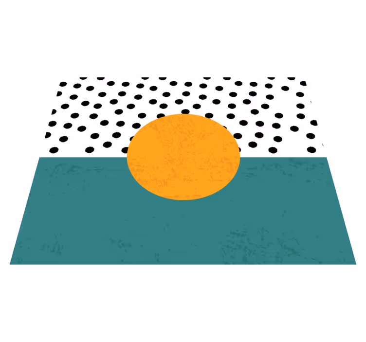 Black dotted abstract  design original placemats - TenStickers