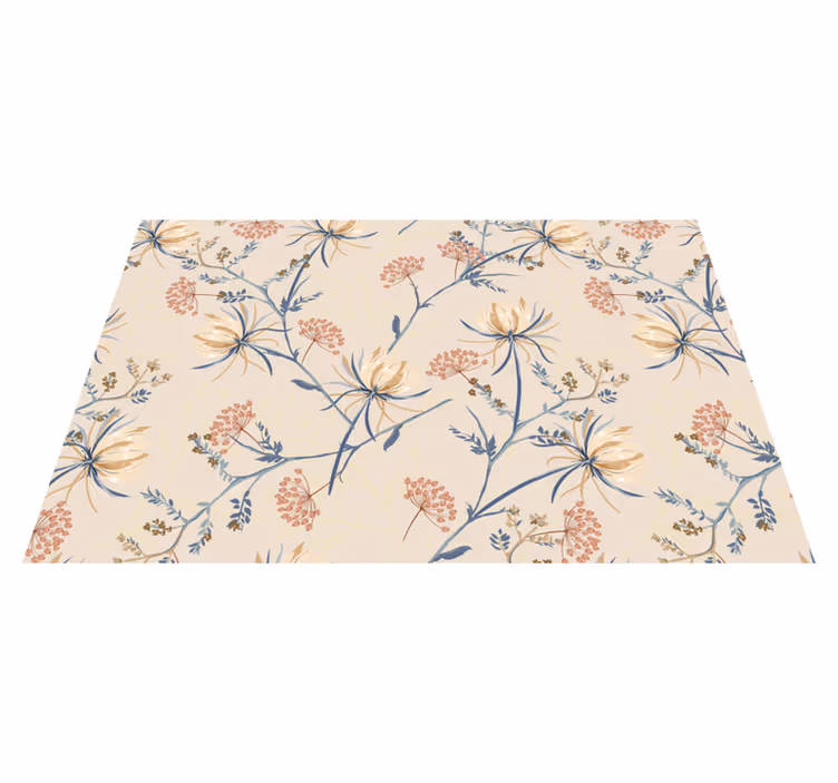 Floral pattern accents placemat - TenStickers