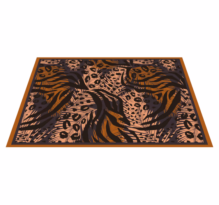 Leopard and plant Vinyl placemats - TenStickers