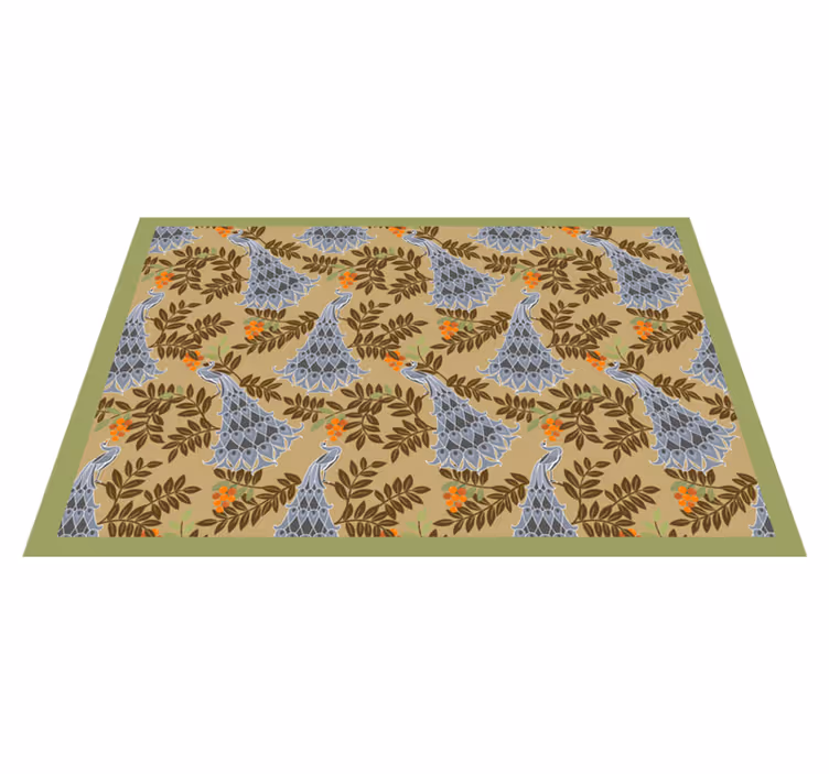 Customizable placemat floral motif table setting - TenStickers