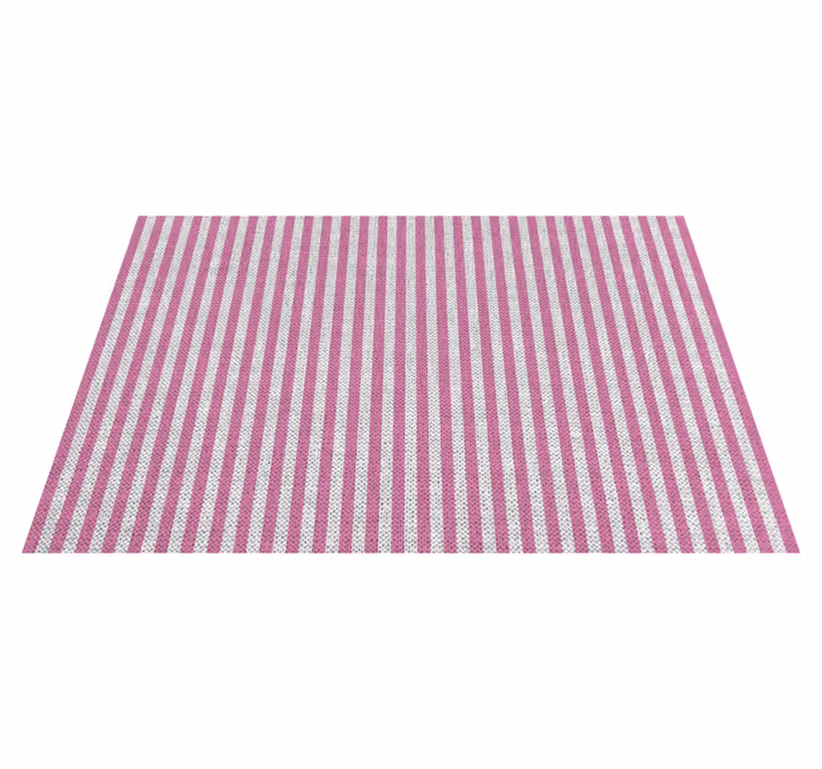 Pink and white stripes home placemats - TenStickers