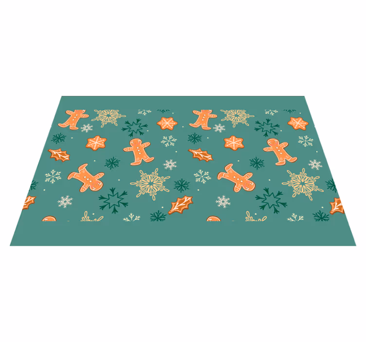 Christmas placemat gingerbread cookie design - TenStickers