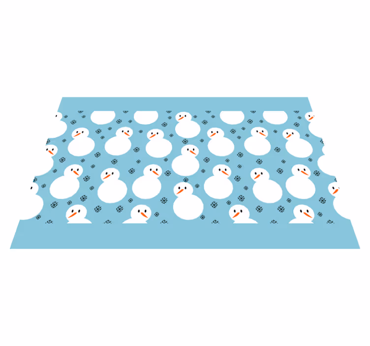 Christmas placemat with snowman winter design - TenStickers