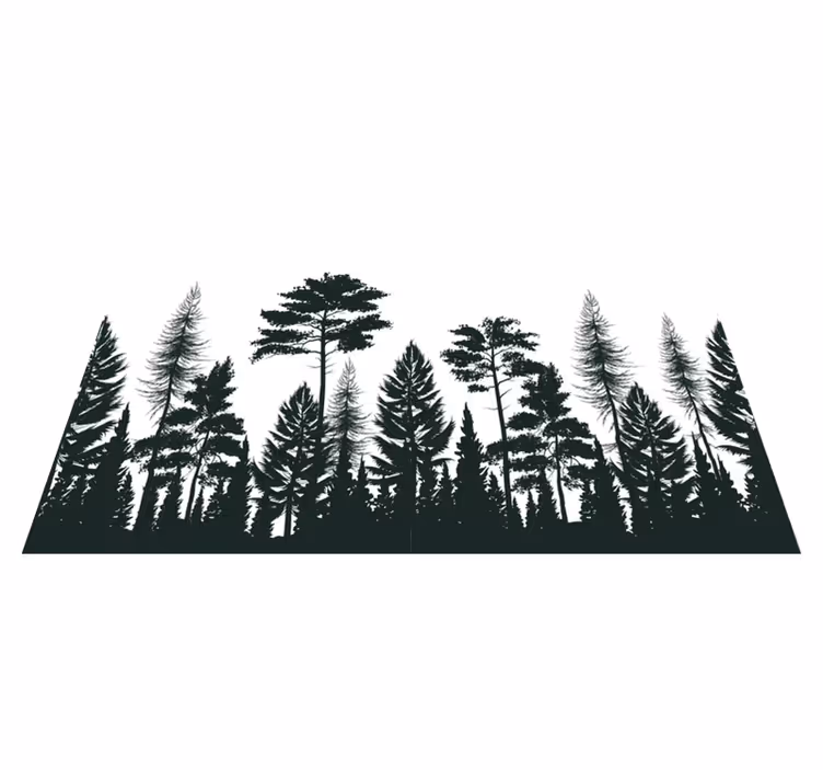Placemat silhouette forest design - TenStickers