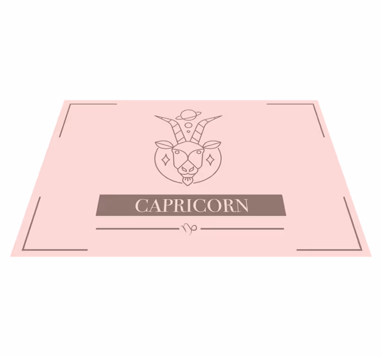 Capricorn pink card zodiac sign placemats - TenStickers