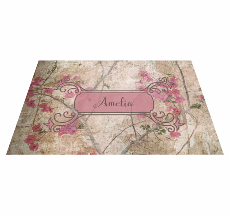 Customizable placemat personalized botanical design - TenStickers