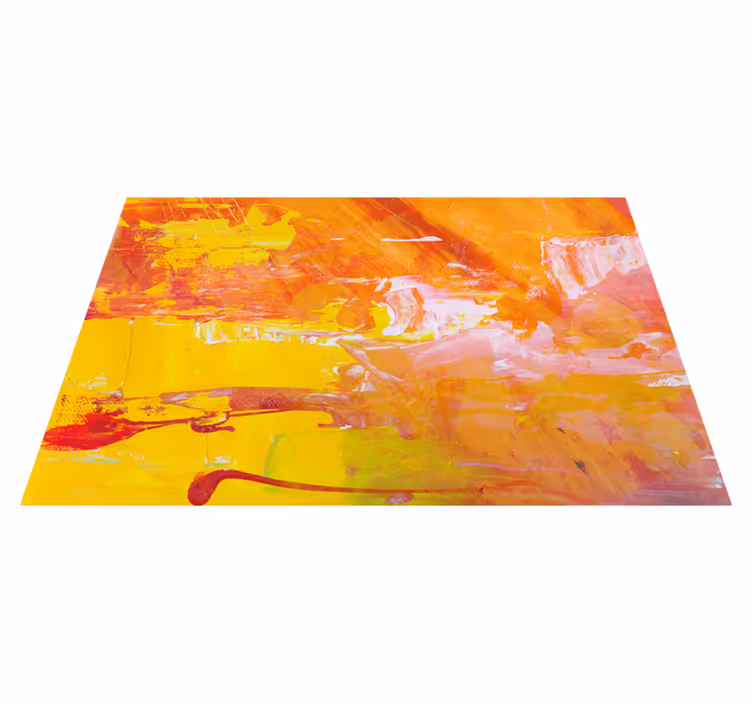 Orange abstract design restaurant placemats - TenStickers