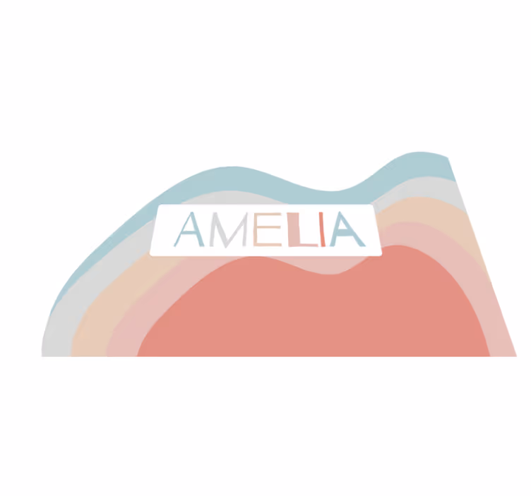 Customizable placemat with vibrant name personalization - TenStickers