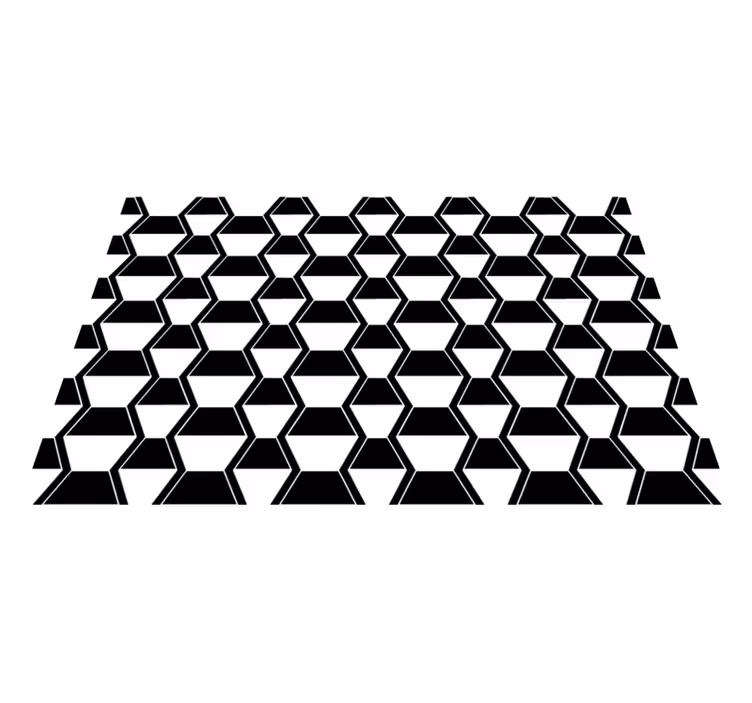 Stylized hexagonal pattern placemat - TenStickers