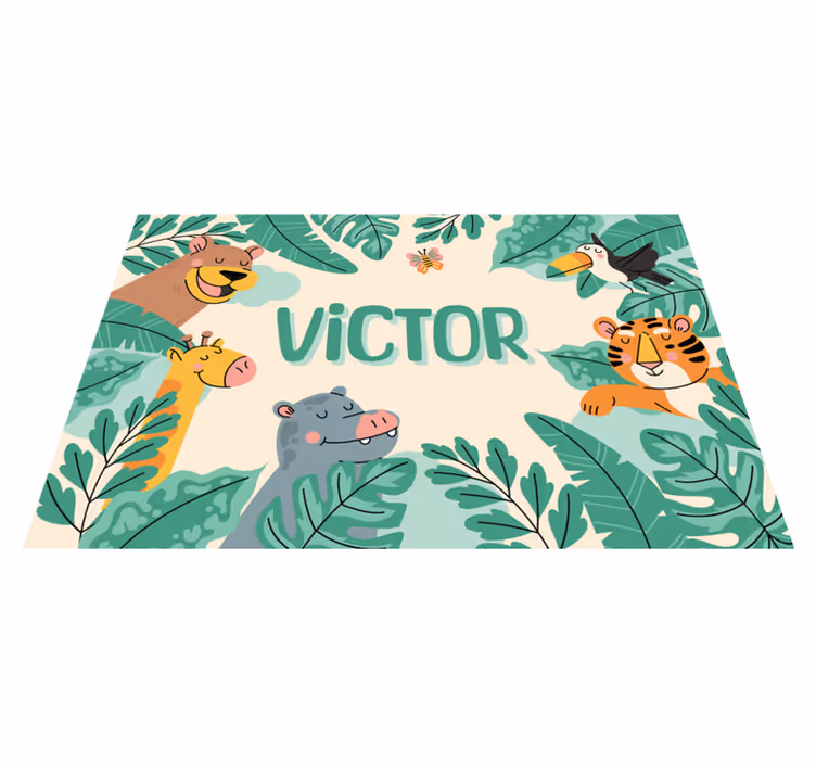 Custom jungle animals design placemat - TenStickers