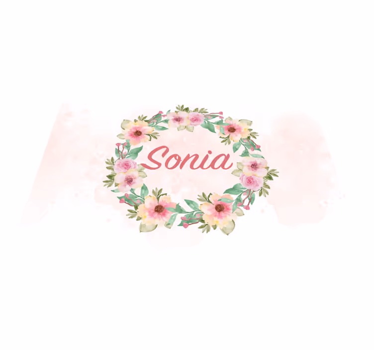 Watercolour flowers Personalised placemats - TenStickers