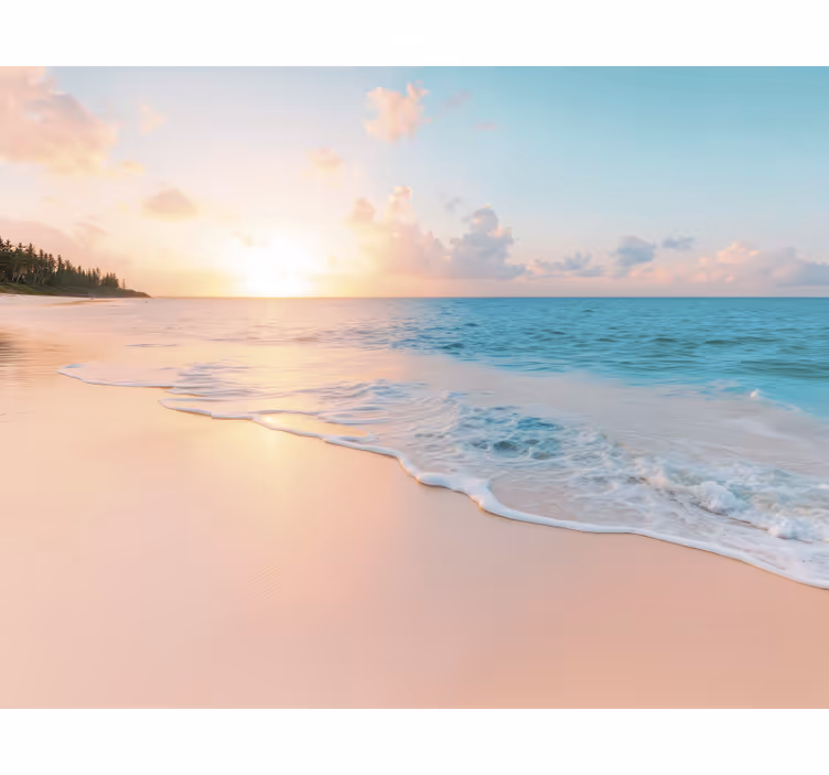 Calmed sunset design ocean wall mural - TenStickers
