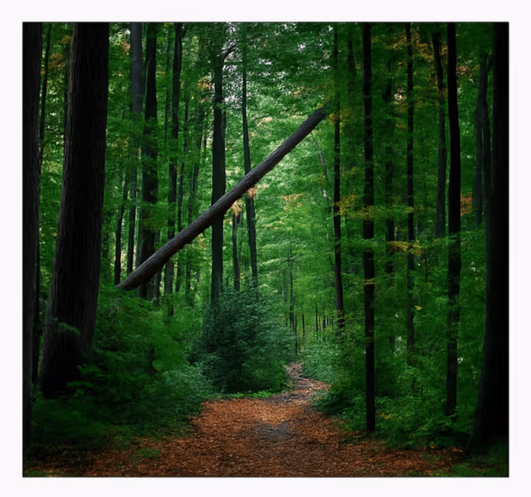 Green forest design jungle wall mural - TenStickers