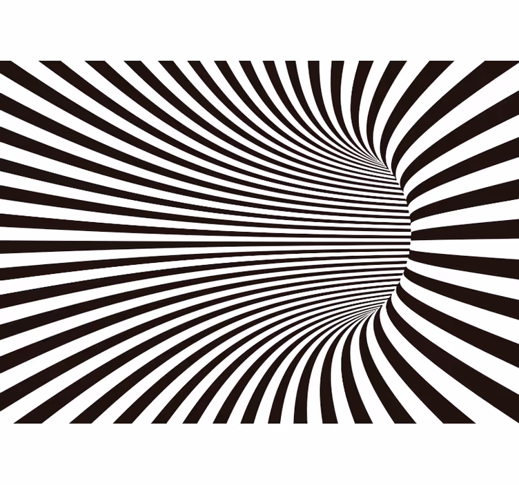 3D Tunnel Effect Wall Mural - TenStickers