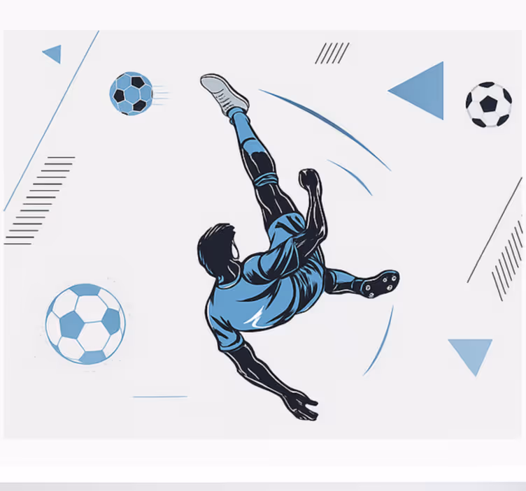Blue player shooting teenager wall mural - TenStickers