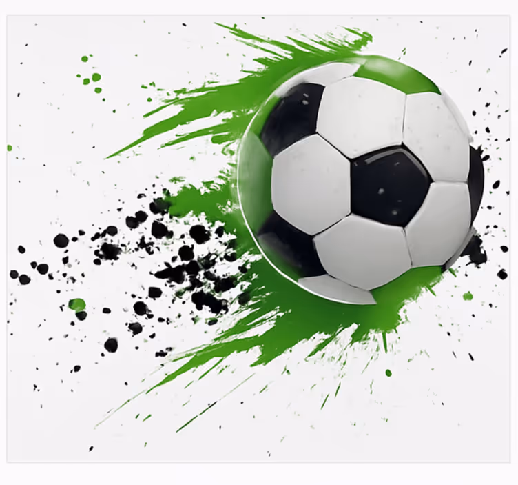 Green football ball teenager wall mural - TenStickers