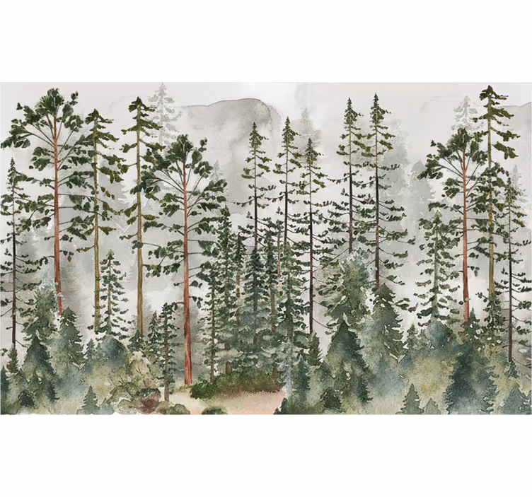 Forest wall mural woodland nursery - TenStickers