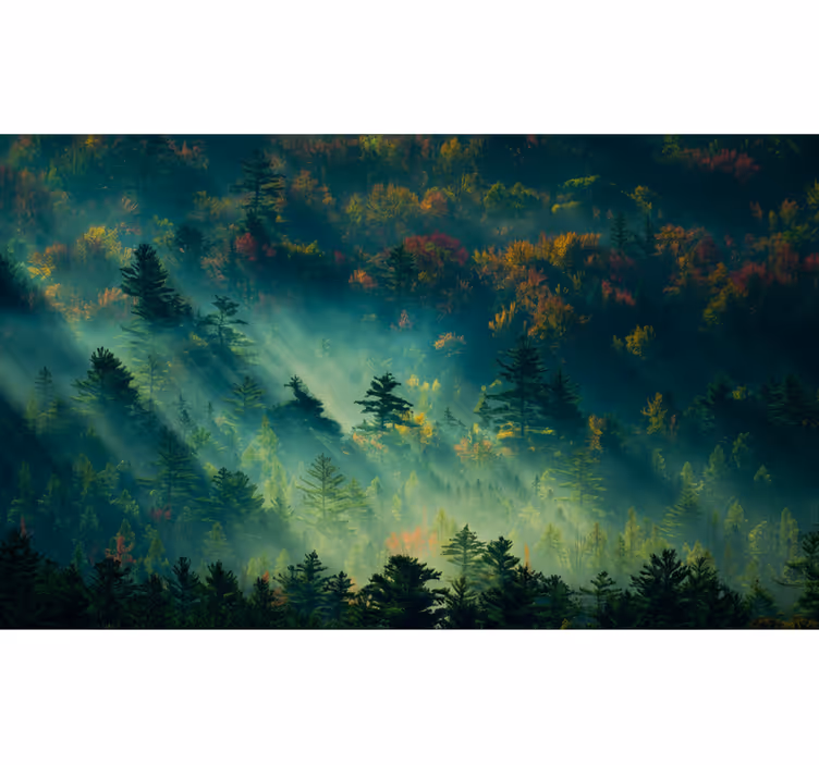 Forest wall mural the gloomy woods - TenStickers