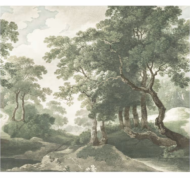Forest wall mural classic timeless nature - TenStickers