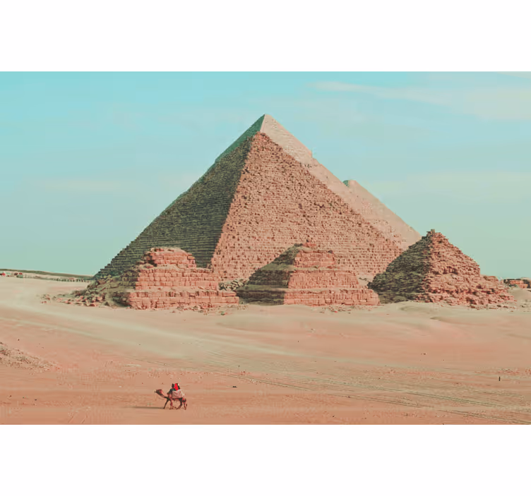 Desert wall mural pyramids aesthetic photo print - TenStickers