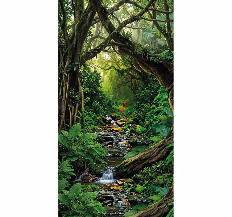 Jungle wall mural tropical forest paradise - TenStickers