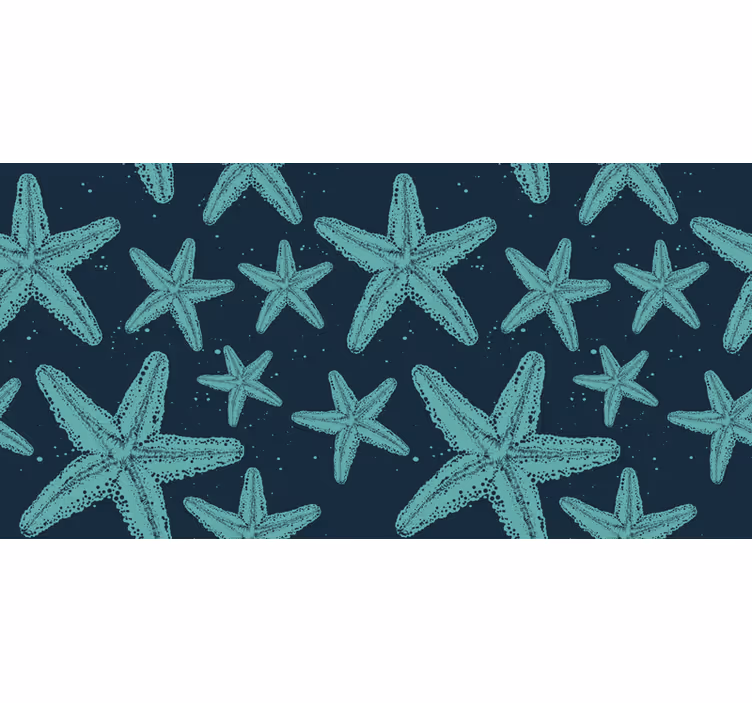 Bathroom wall mural starfish bluetones decor - TenStickers