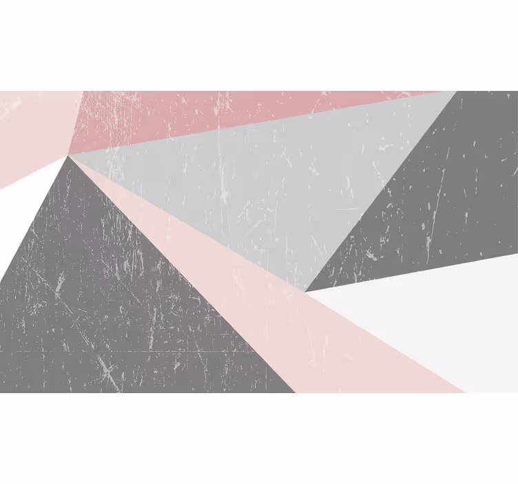 Bathroom wall mural in geometric triangular nordic hues - TenStickers