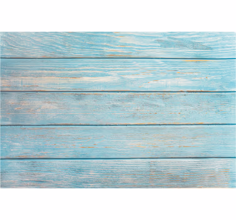 Bathroom wall mural in blue wood pattern - TenStickers