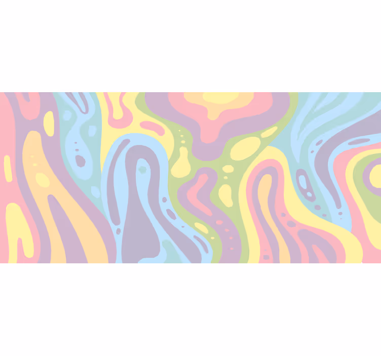 Bathroom wall mural with vibrant lava lamp effect - TenStickers