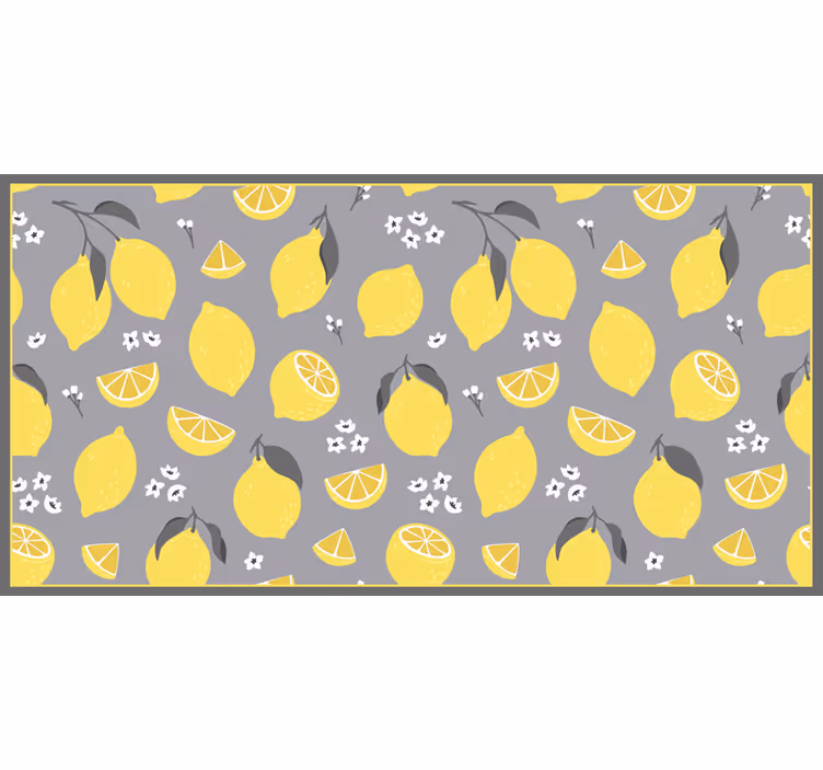 Kitchen wall mural tropical lemon design - TenStickers