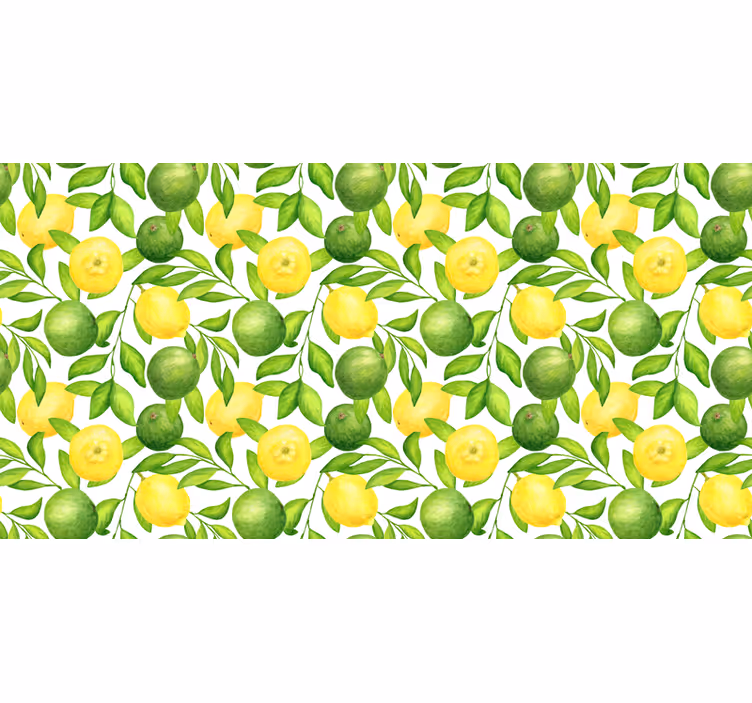 Kitchen wall mural lemons and limes design - TenStickers