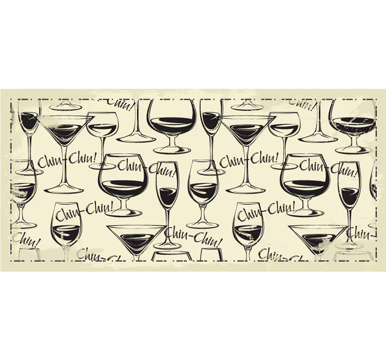 Kitchen wall mural glasses of wine - TenStickers